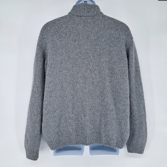 Gianetti Wool Nylon Blend Quarter Zip Pop Over Sweater Made in Italy Size XL - Picture 4 of 6